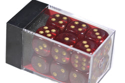 Borealis Magenta/gold Numbers 16mm Block d6 (Online Only)