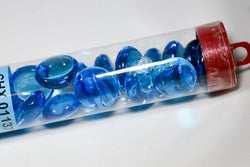 20+ Azure Blue Glass Gaming Stones Counters (Online Only)
