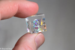 Pirates Crystal Sharp Edge Resin 7-Dice Set | Gold or Silver Ink (Clear) (Online Only)