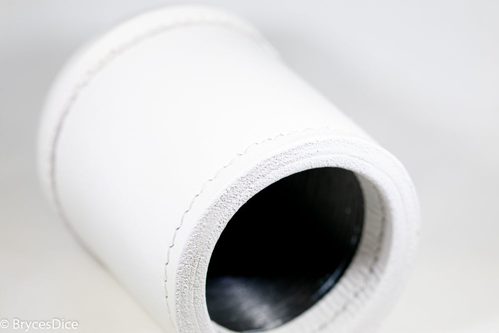 Handmade Leather Dice Cup (White) (Online Only)