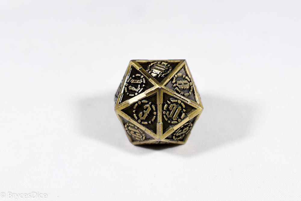 Single d20 Gold Sword Strengthened Metal (Online Only)