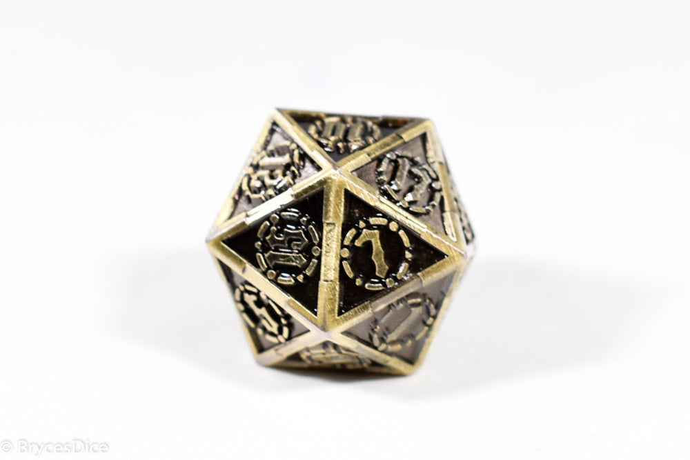 Single d20 Gold Sword Strengthened Metal (Online Only)