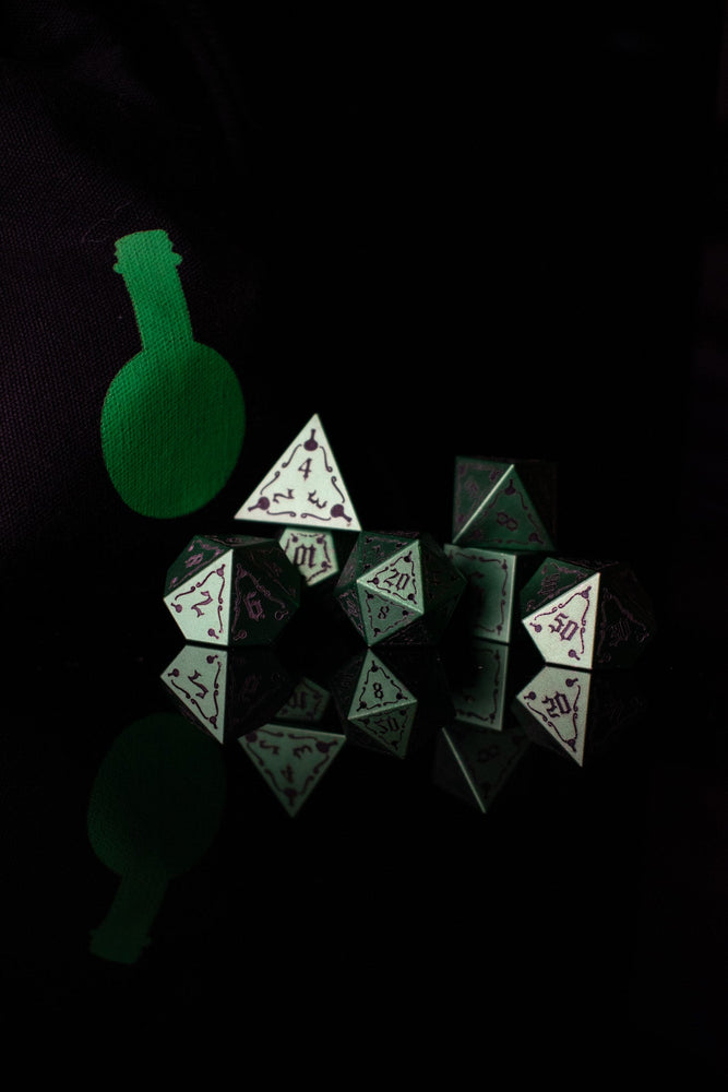 The Mad Scientist Aluminum Metal Dice Set (ONLINE ORDER ONLY)