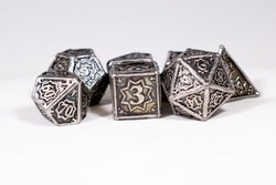 Orion's Silver 7-Dice Metal Set {North Star Dice Collection} (Online Only)
