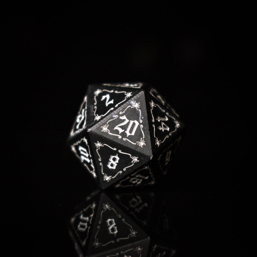 The Spider Aluminum Metal Dice Set (ONLINE ORDER ONLY)