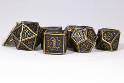 Ancient Gold 7-Dice Metal Set {North Star Dice Collection} (Online Only)