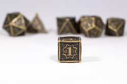 Ancient Gold 7-Dice Metal Set {North Star Dice Collection} (Online Only)