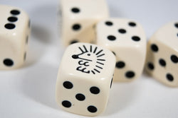 Hedgehog Opaque Dice 16mm D6 Koplow Dice - with Black Pips (Online Only)