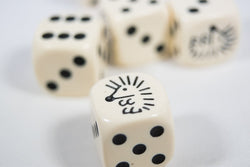 Hedgehog Opaque Dice 16mm D6 Koplow Dice - with Black Pips (Online Only)