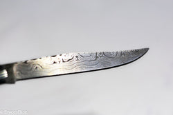 (Green Wood) 9" Damascus Pocket Knife (Online Only)