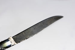 (Brown) 9" Damascus Pocket Knife (Online Only)