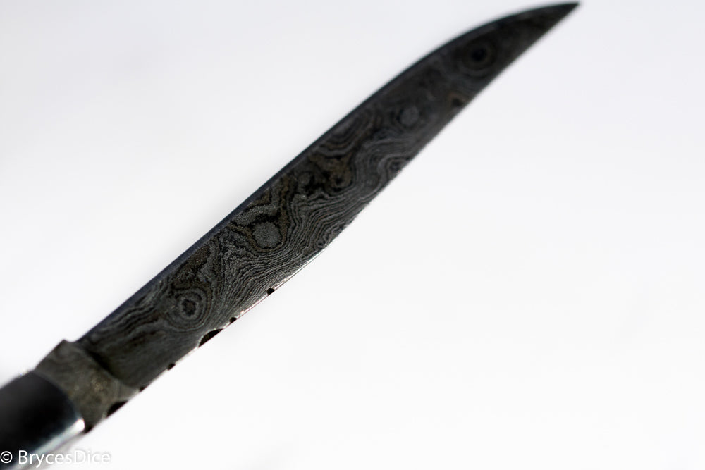 (Green Wood) 9" Damascus Pocket Knife (Online Only)
