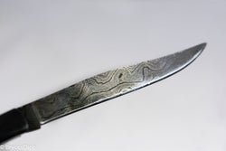 (Black) 9" Damascus Pocket Knife (Online Only)