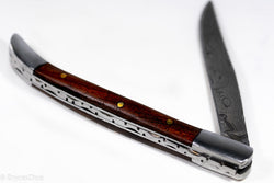 (Brown Wood) 9" Damascus Pocket Knife (Online Only)