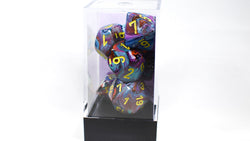 CHX 27450 Polyhedral 7-Die Festive Mosaic w/ Yellow Numbers (Online Only)