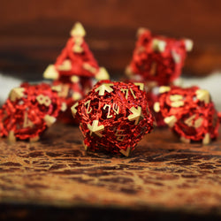 Dragon's Lair Hollow Metal Dice Set - Red (ONLINE ORDER ONLY)