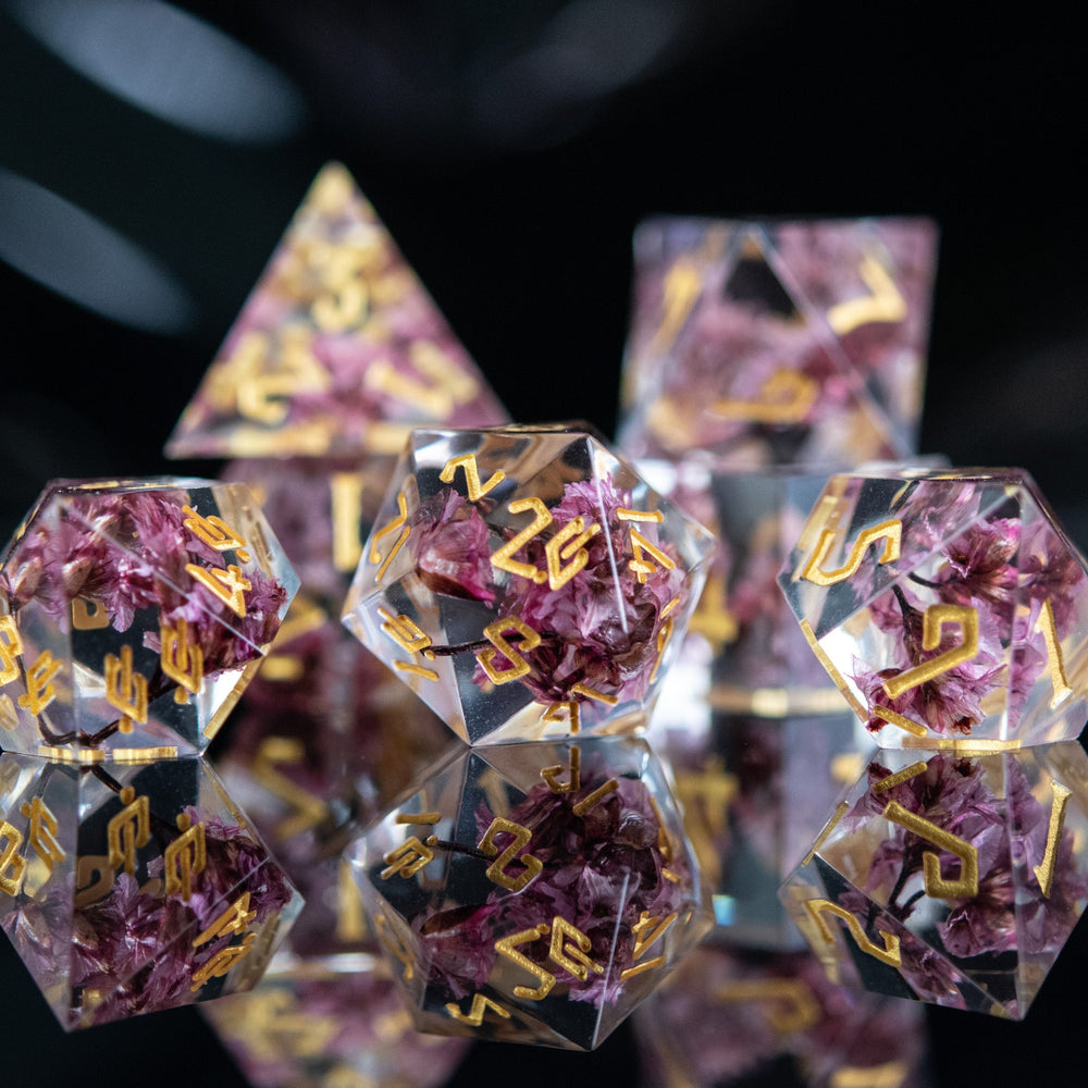Wither and Bloom Sharp-Edged Resin Dice Set (ONLINE ORDER ONLY)