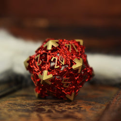 Dragon's Lair Hollow Metal Dice Set - Red (ONLINE ORDER ONLY)