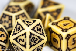 (Brown) Ancient Huge Castle Dice (D6:25mm) 7-Dice (Online Only)