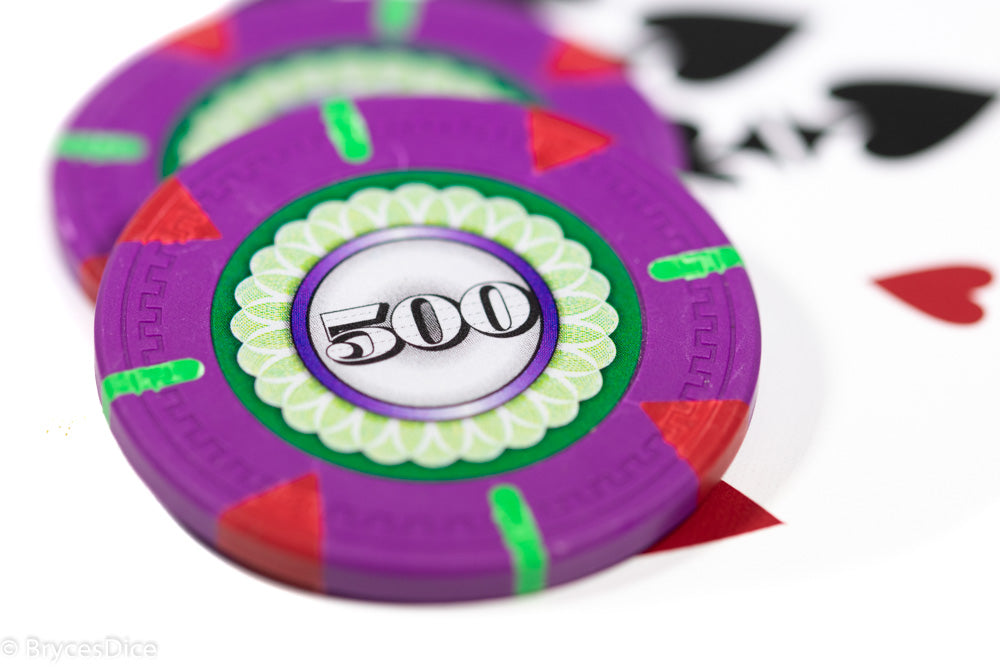 13.5g 'Basic' Poker Chip (500) Purple/green/red [sold by the piece] (Online Only)