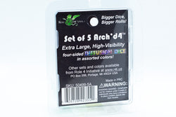 Set of 5 Arch'd4 Diffusion Dice in Assorted Colors by R4I (Online Only)