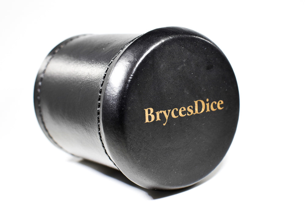 Handmade Leather Dice Cup (Black) (Online Only)