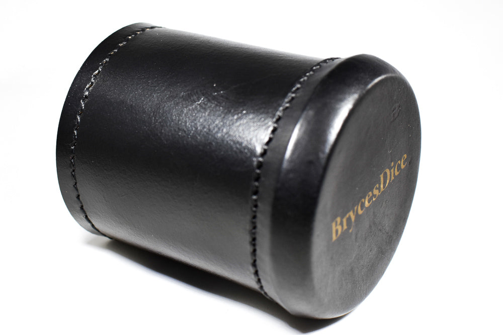 Handmade Leather Dice Cup (Black) (Online Only)