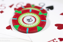 13.5g 'Basic' Poker Chip (5) Red/blue/green [sold by the piece] (Online Only)
