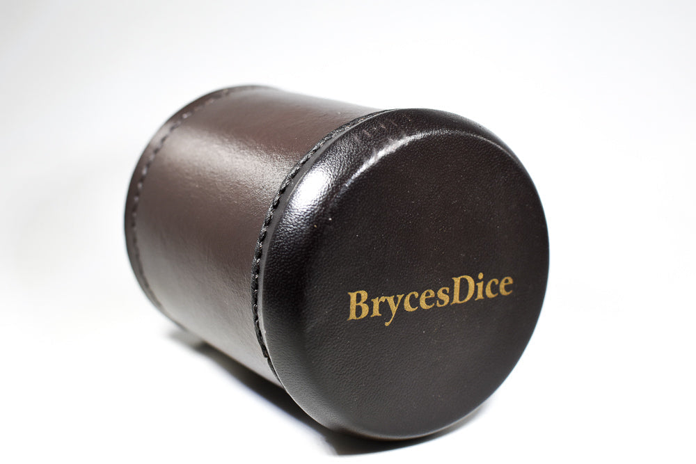 Handmade Leather Dice Cup (Dark Brown) (Online Only)