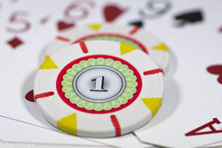 13.5g 'Basic' Poker Chip (1) White/red/yellow (Online Only)