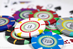 13.5g 'Basic' Poker Chip (5) Red/blue/green [sold by the piece] (Online Only)