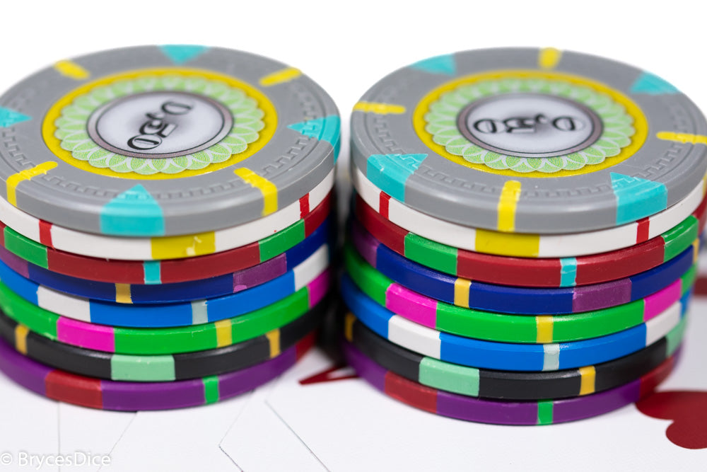 13.5g 'Basic' Poker Chip (0,50) Grey/Yellow/Blue (Online Only)