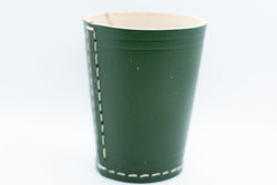 Handmade Leather Dice Cup (Green) No Lining white thread Simple (Online Only)