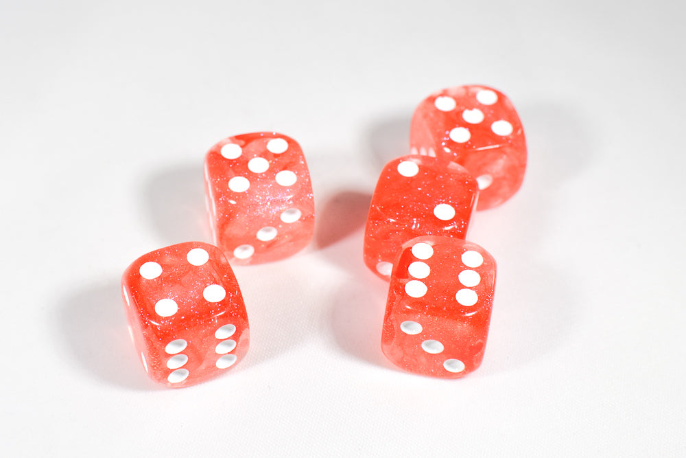 Team Red Pipped Iridescent d6 16mm Pipped BD6002 (Online Only)