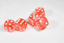 Team Red Pipped Iridescent d6 16mm Pipped BD6002 (Online Only)