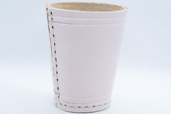 Handmade Leather Dice Cup (White) No Lining white thread Simple (Online Only)