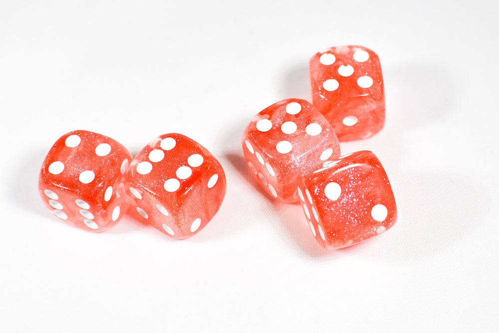 Team Red Pipped Iridescent d6 16mm Pipped BD6002 (Online Only)