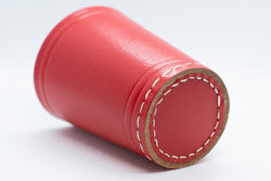 Handmade Leather Dice Cup (Red) No Lining white thread Simple (Online Only)