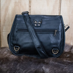 "The Rogue" Leather Satchel - Medium (Black) (ONLINE ORDER ONLY)