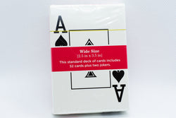 Single Red Deck, Wide Size, Jumbo-Index, Plastic-Coated Playing Cards by Brybelly (Online Only)
