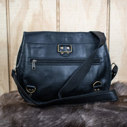 "The Seeker" Leather Satchel - Medium (Black) (ONLINE ORDER ONLY)
