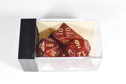 Glitter Ruby Red/Gold Polyhedral 7-Die Set (Online Only)