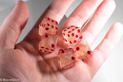 BrycesDice 16mm Glitter d6 (Red) Square Edge [per die] (Online Only)