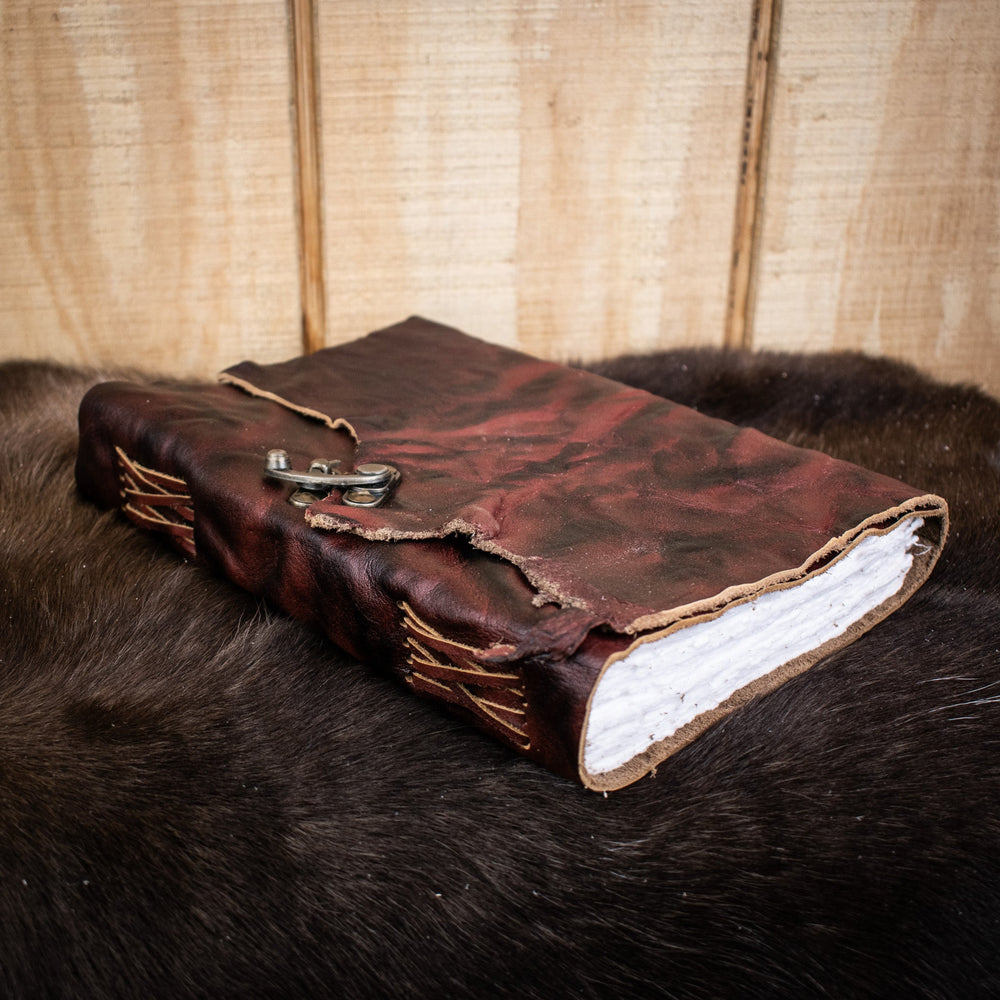 Natural Edge Crunched Cowhide Leather Journal (ONLINE ORDER ONLY)
