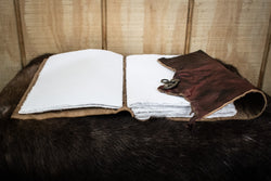 Natural Edge Crunched Cowhide Leather Journal (ONLINE ORDER ONLY)
