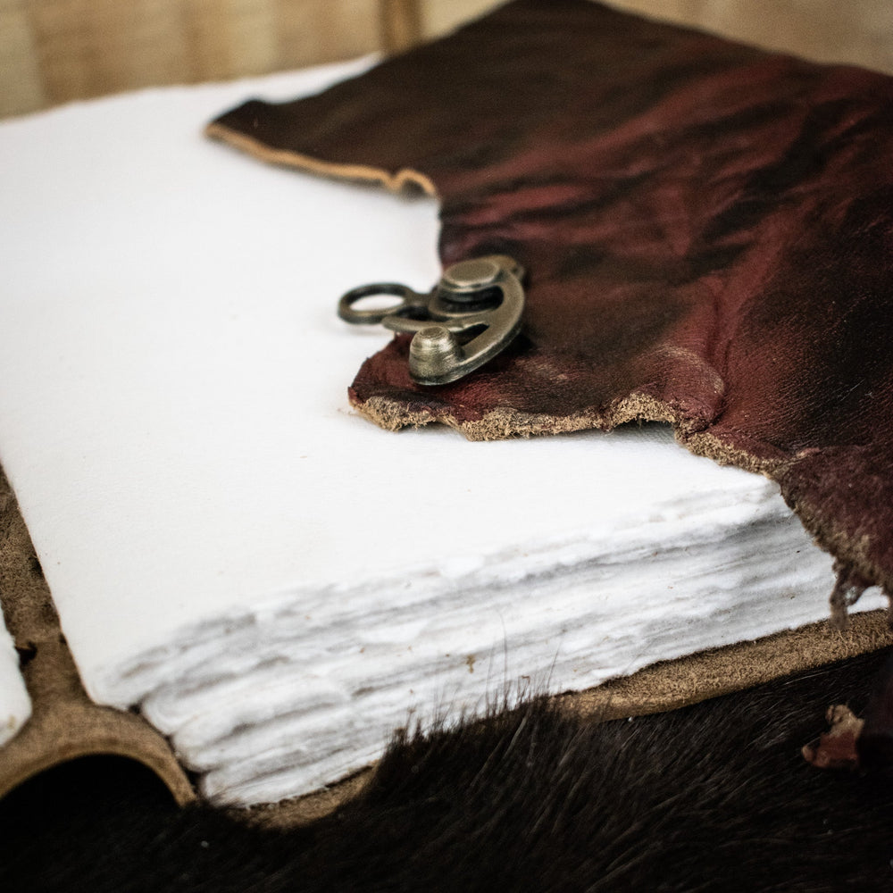 Natural Edge Crunched Cowhide Leather Journal (ONLINE ORDER ONLY)