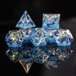 Ice Storm Sharp-Edged Resin Dice Set (ONLINE ORDER ONLY)