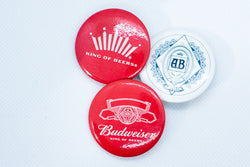 Budweiser Buttons 3-Pack White & Red 'King of Beers' (Online Only)