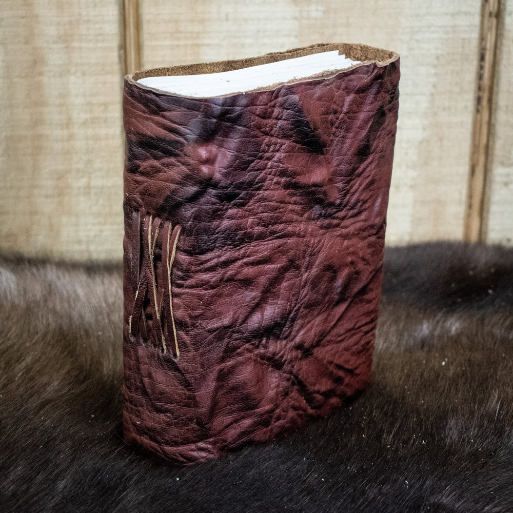Natural Edge Crunched Cowhide Leather Journal (ONLINE ORDER ONLY)