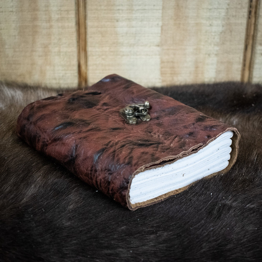 Natural Edge Crunched Cowhide Leather Journal (ONLINE ORDER ONLY)